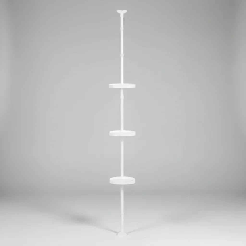Space-Saving Corner Shower Organizer with Adjustable Shelves