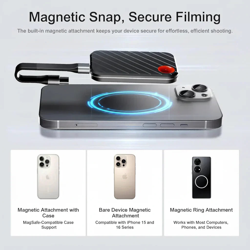 Portable 512GB SSD with Magnetic Attachment & USB 3.2