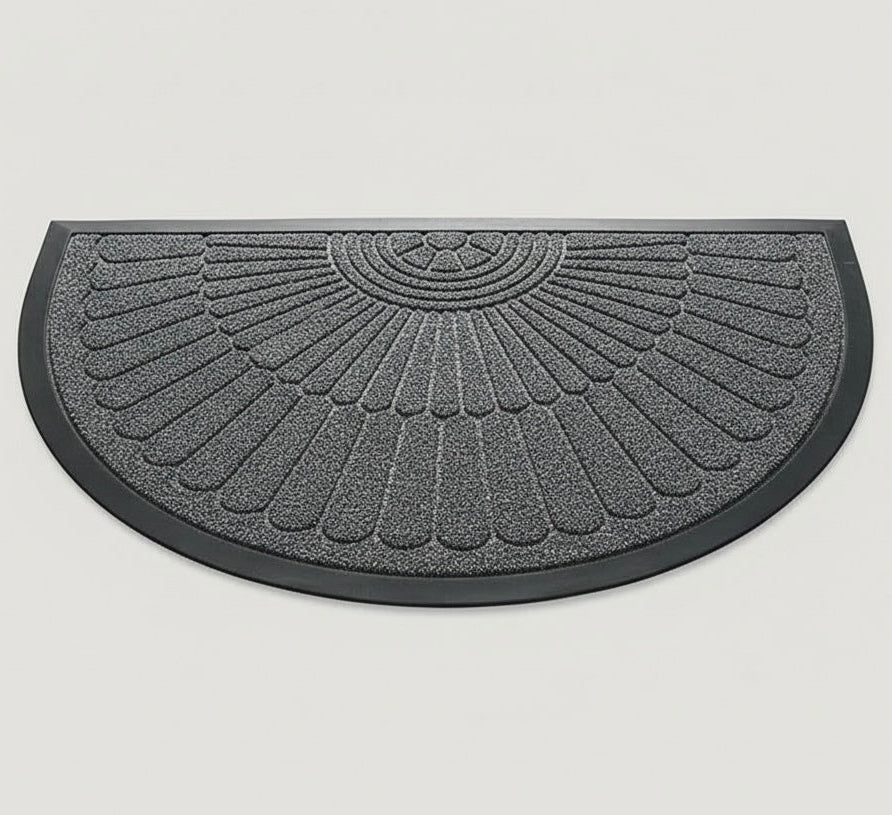 Non-Slip Rubber Backed Half-Round Entry Mat