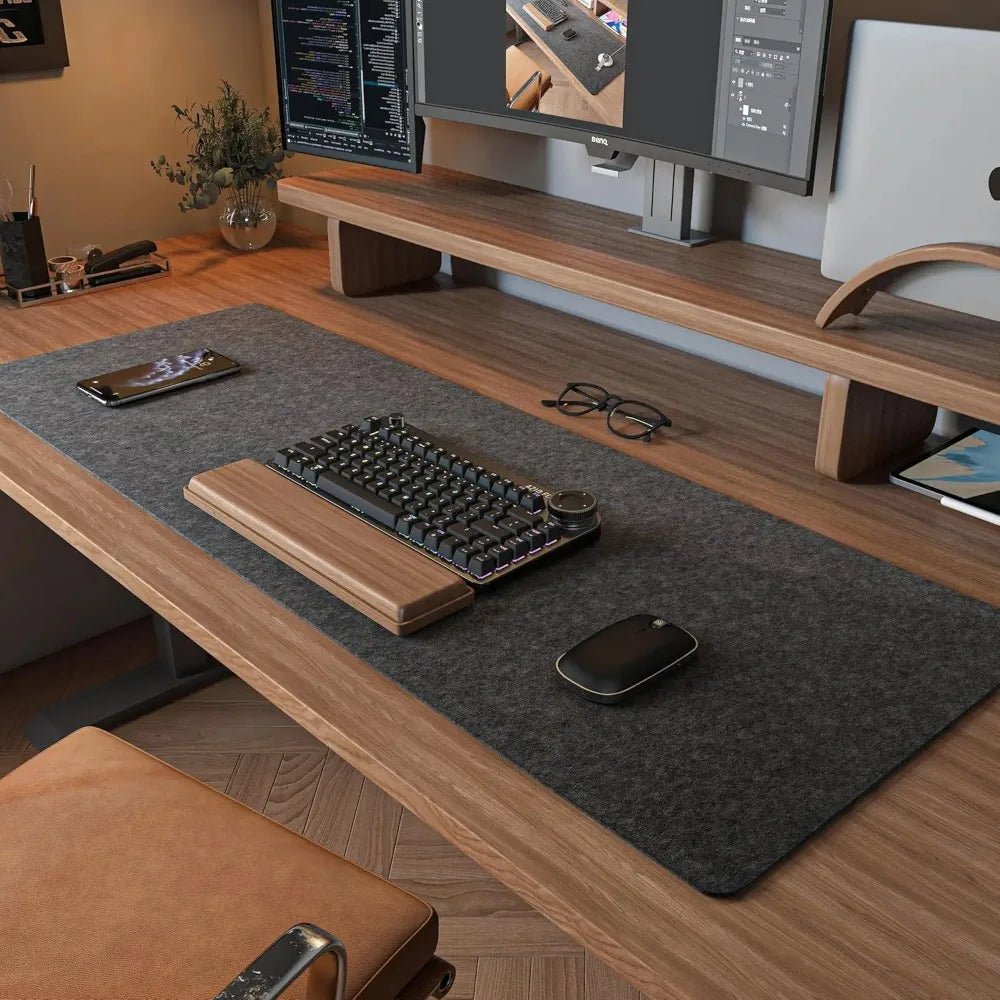 ElegantDesk Pro Wool Felt Mat for Stylish Workspace Safety