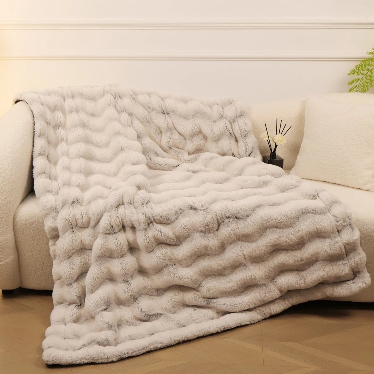 CozyNest Reversible Plush Fleece Blanket for Ultimate Comfort