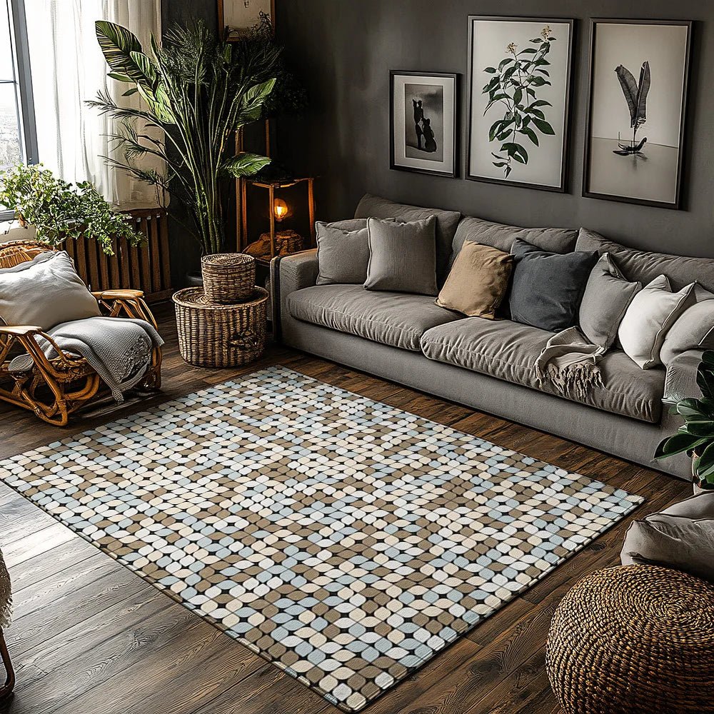 CozyArt Plush Flannel Area Rug with Modern Design