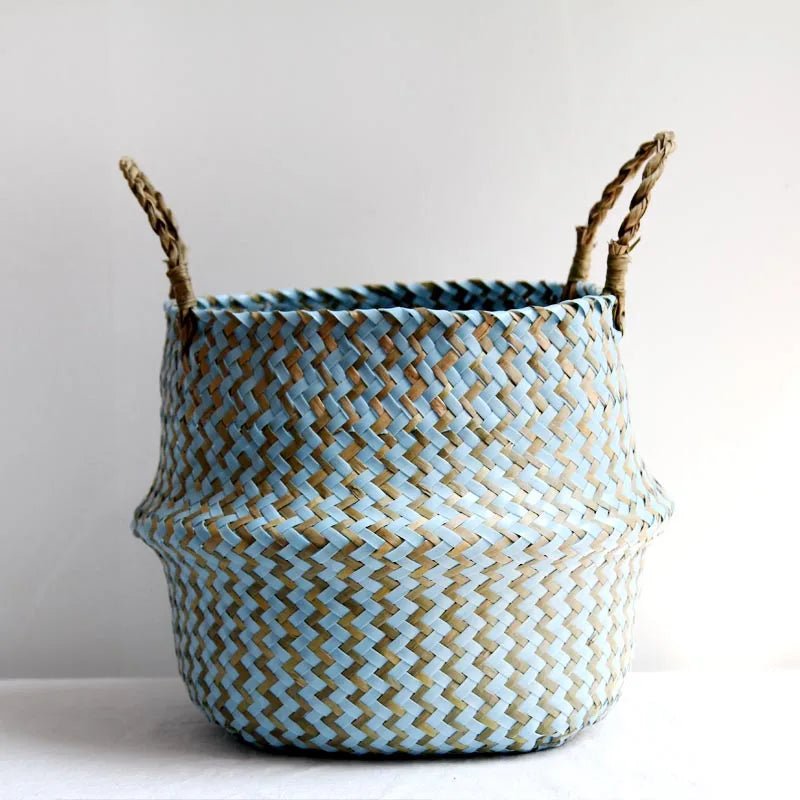 Natural Charm Foldable Willow Basket for Plants & Storage