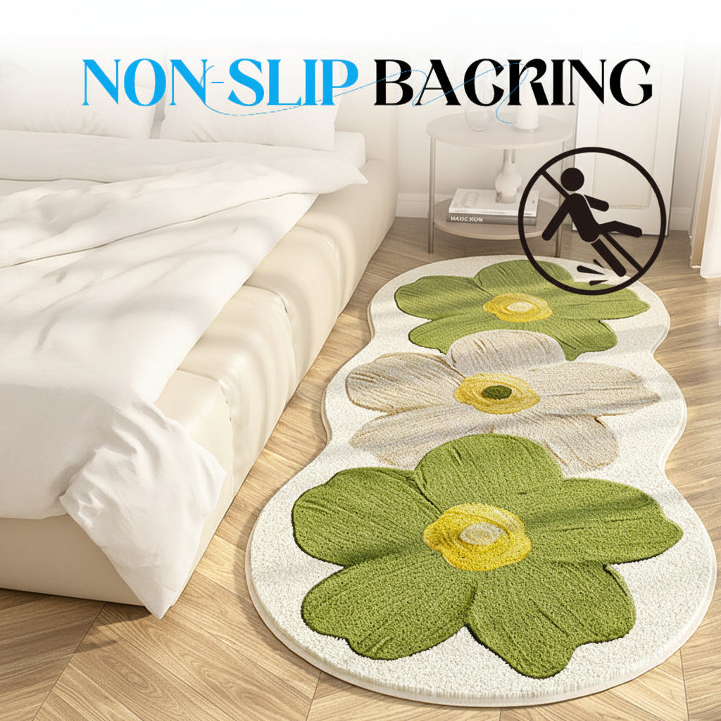 Charming Floral Area Rug with Unique Shape for Cozy Spaces