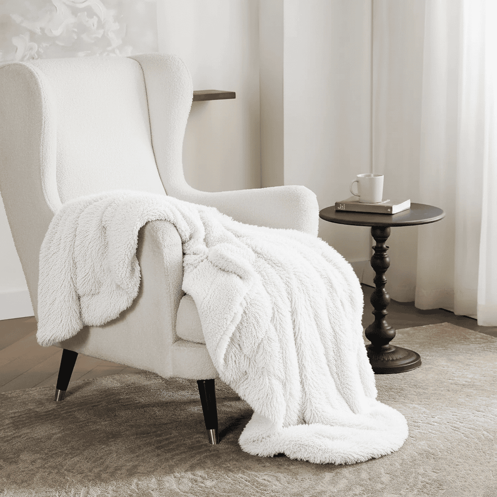CozyNest Luxe Faux Fur Throw Blanket for Ultimate Comfort