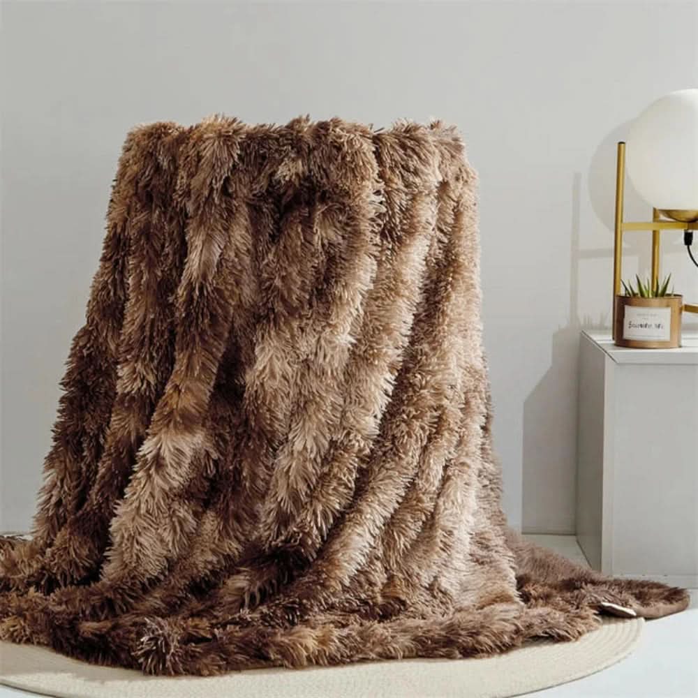 CozyNest Luxe Faux Fur Throw Blanket for Ultimate Comfort