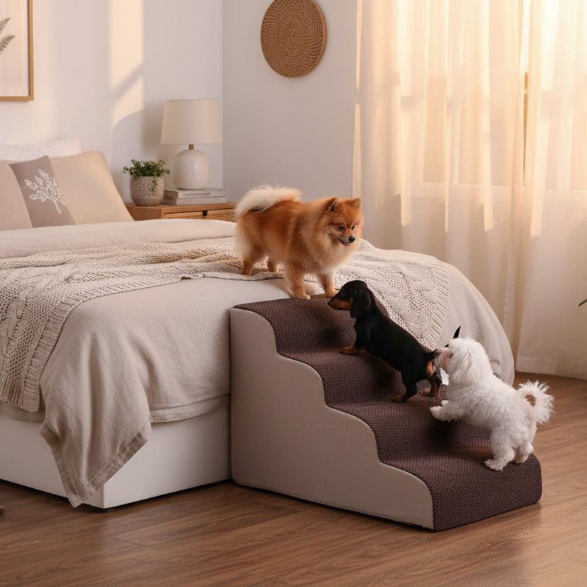 ElevateEase Premium Foam Pet Steps for Safe Indoor Use