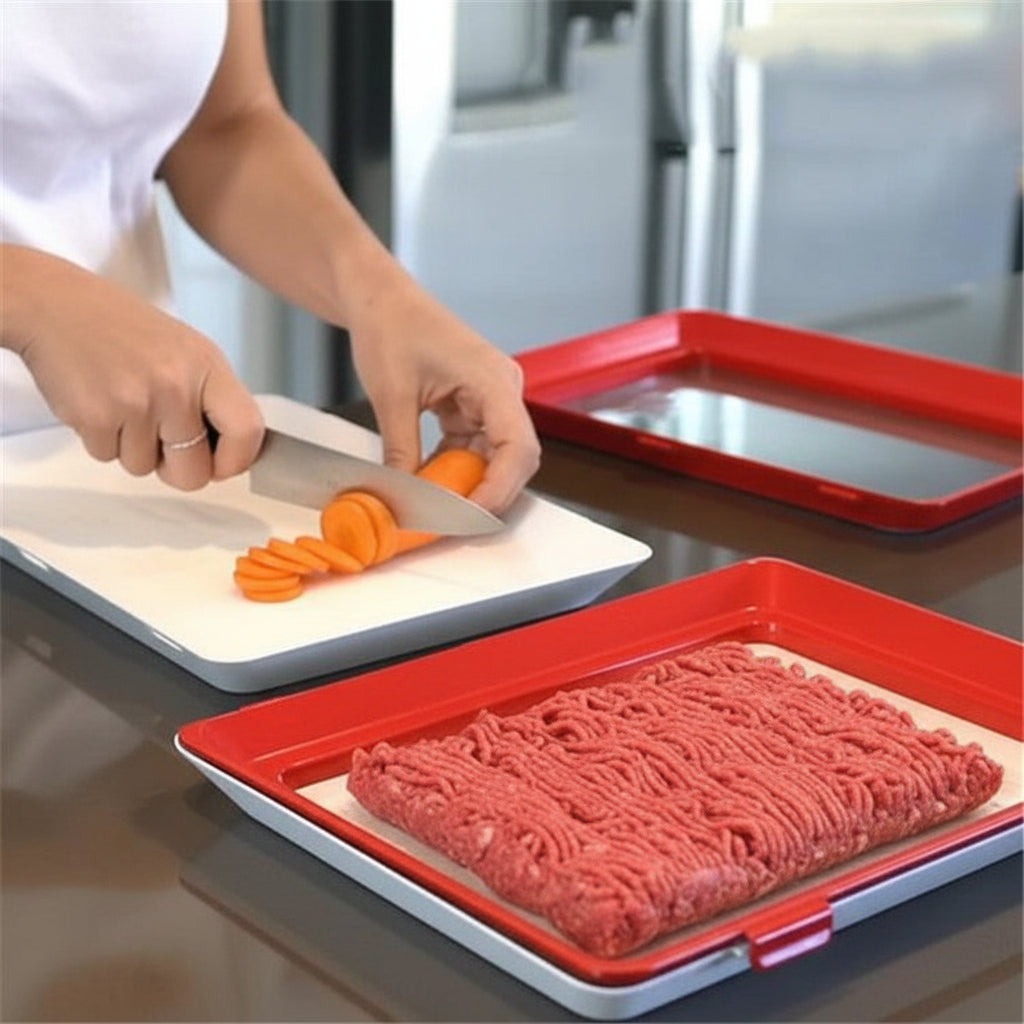 Eco-Friendly Food Storage Tray with Flexible Seal System