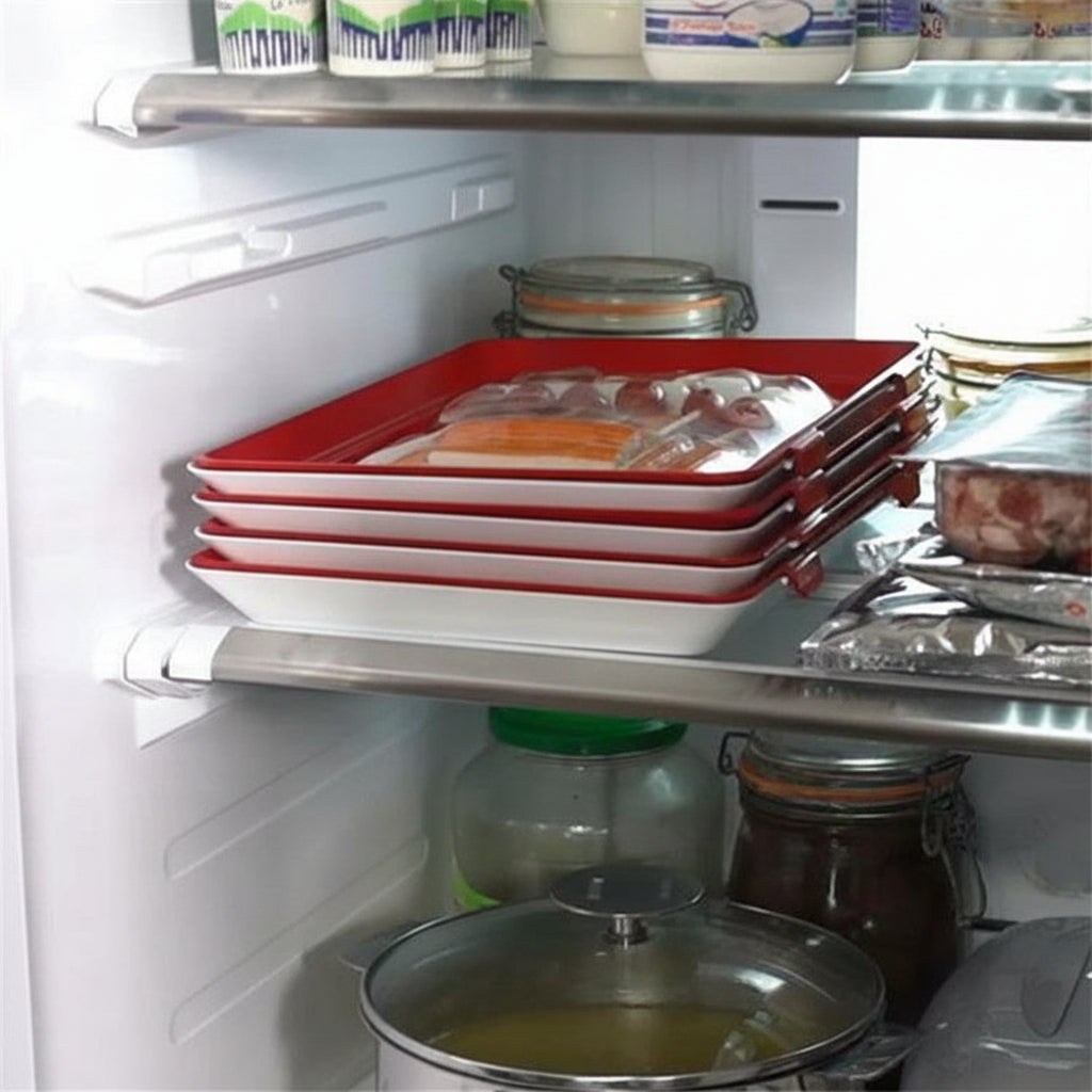 Eco-Friendly Food Storage Tray with Flexible Seal System
