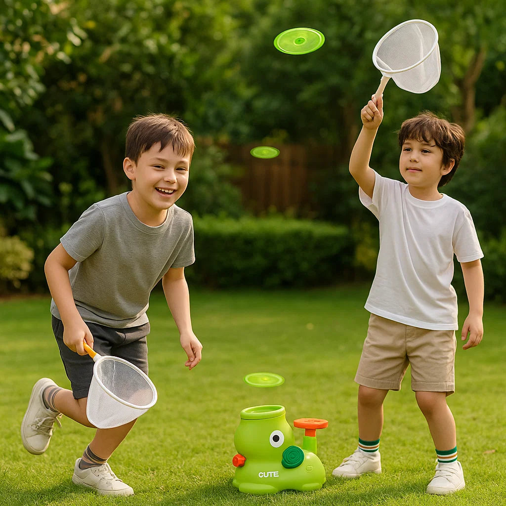 Exciting Outdoor Frisbee Launcher and Catching Set for Kids
