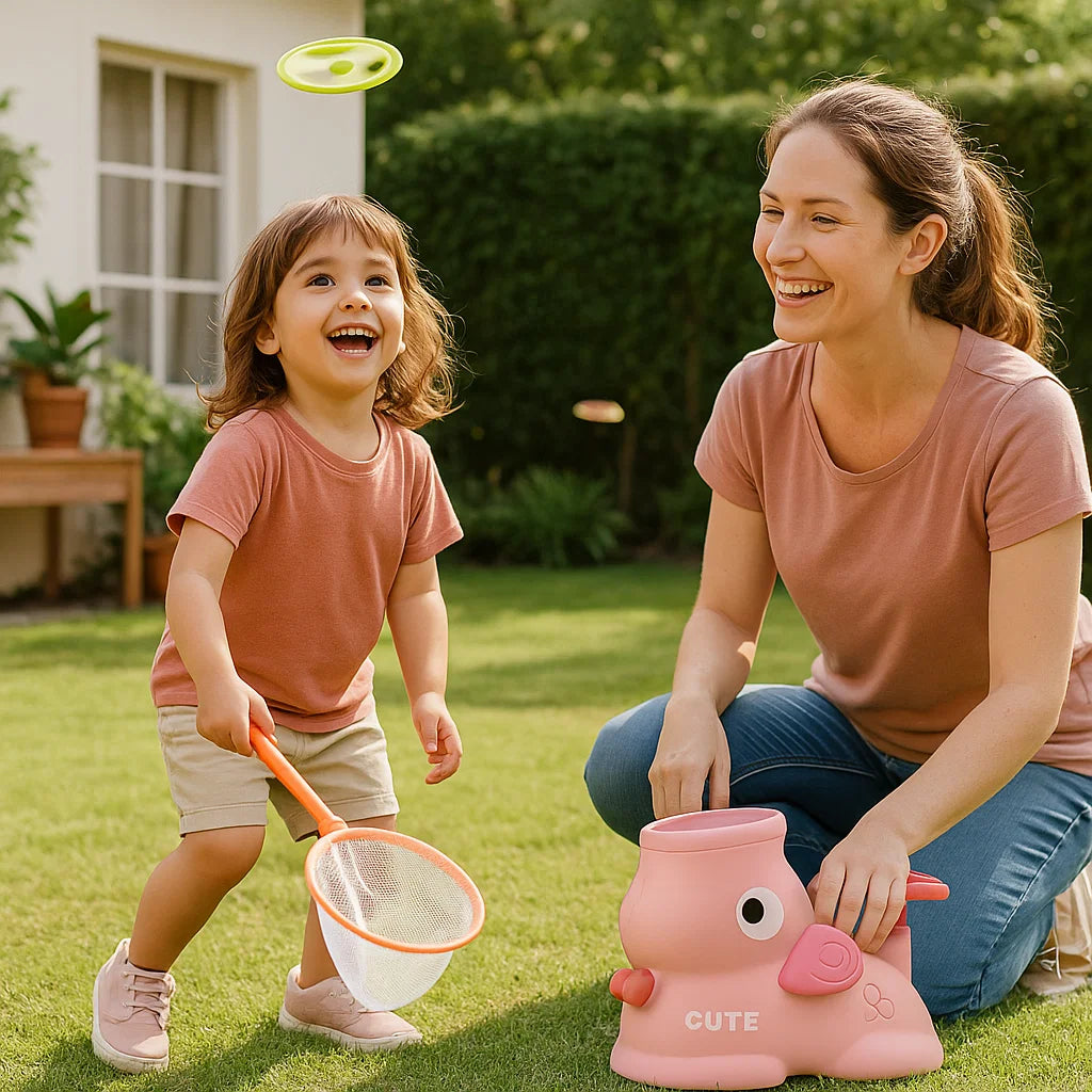 Exciting Outdoor Frisbee Launcher and Catching Set for Kids