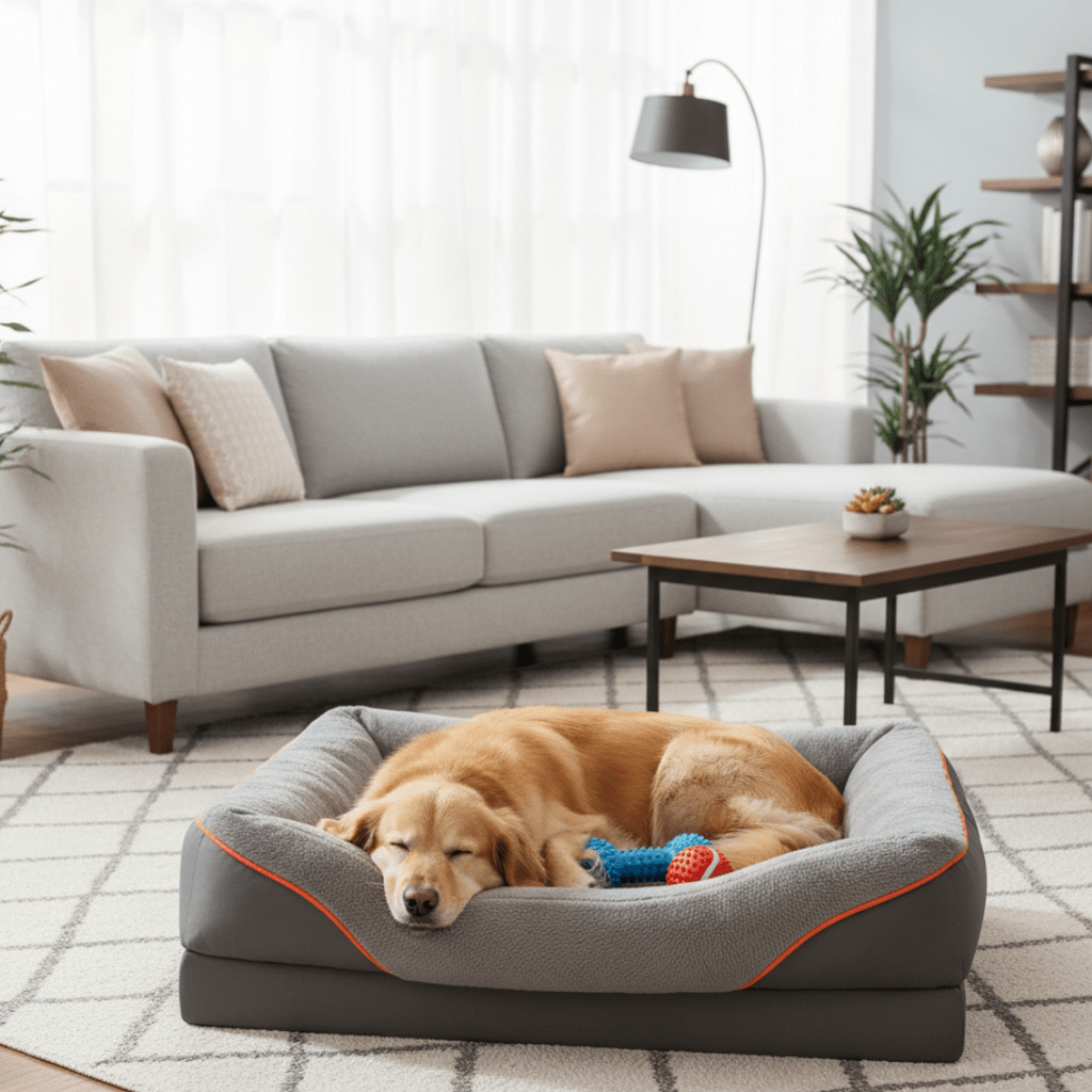 Canine Comfort Orthopedic Mattress with Memory Foam & Waterproof Cover