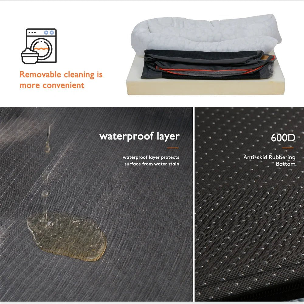 Canine Comfort Orthopedic Mattress with Memory Foam & Waterproof Cover