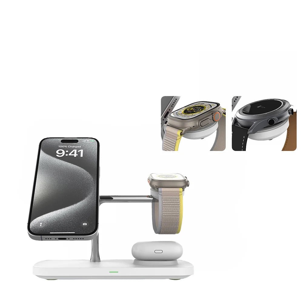 PowerHub 3-in-1 Magnetic Charging Dock for iPhone, Watch & AirPods