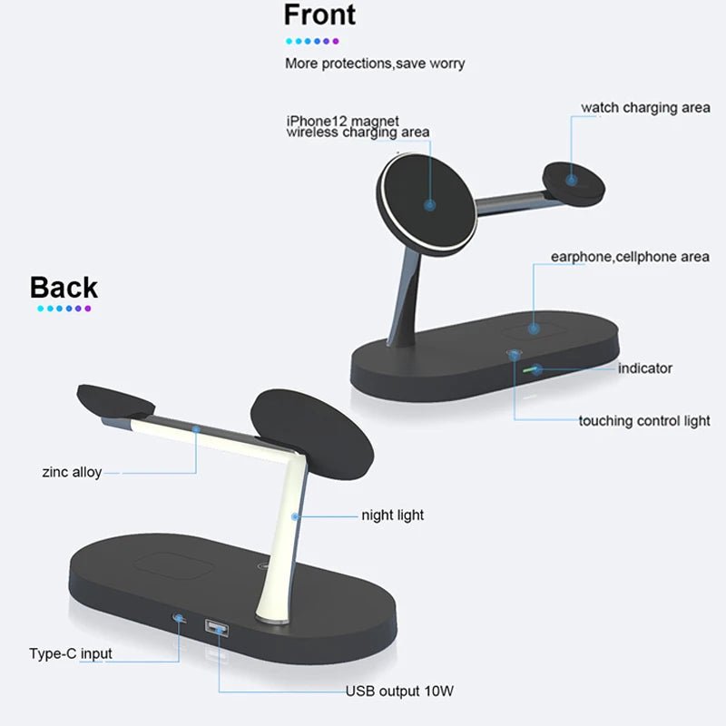 PowerHub 3-in-1 Magnetic Charging Dock for iPhone, Watch & AirPods