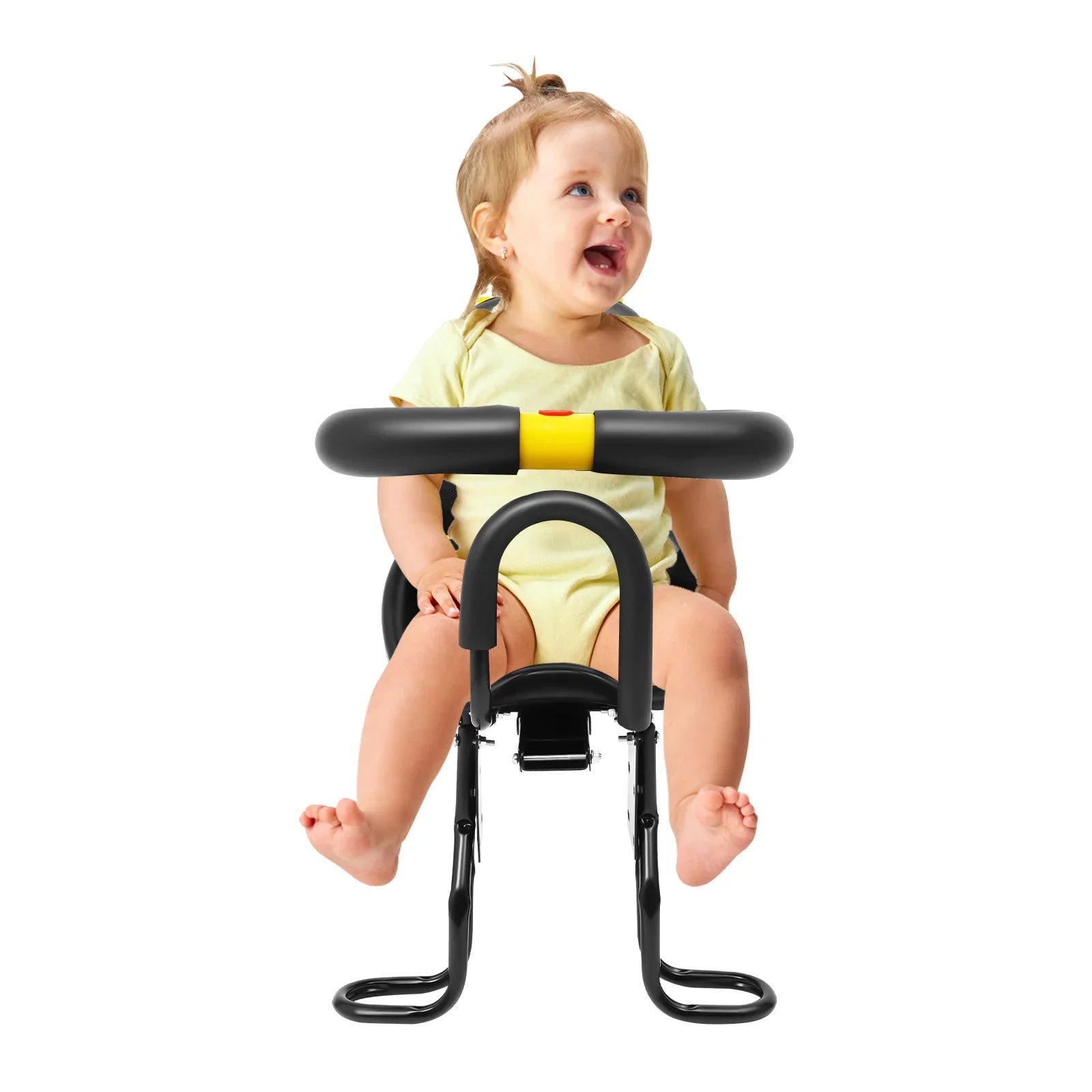 Child Bike Seat for Front Mounting | Fits Ages 8 Months to 6 Years | Holds Up to 35kg / 77lbs | Adjustable | Two Installation Choices