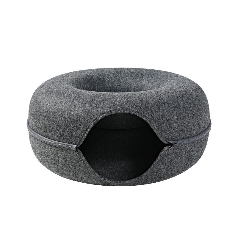 Cat Bed Tunnel with Detachable Cover – Cozy Nest for Play and Sleep