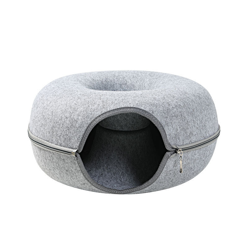 Cat Bed Tunnel with Detachable Cover – Cozy Nest for Play and Sleep