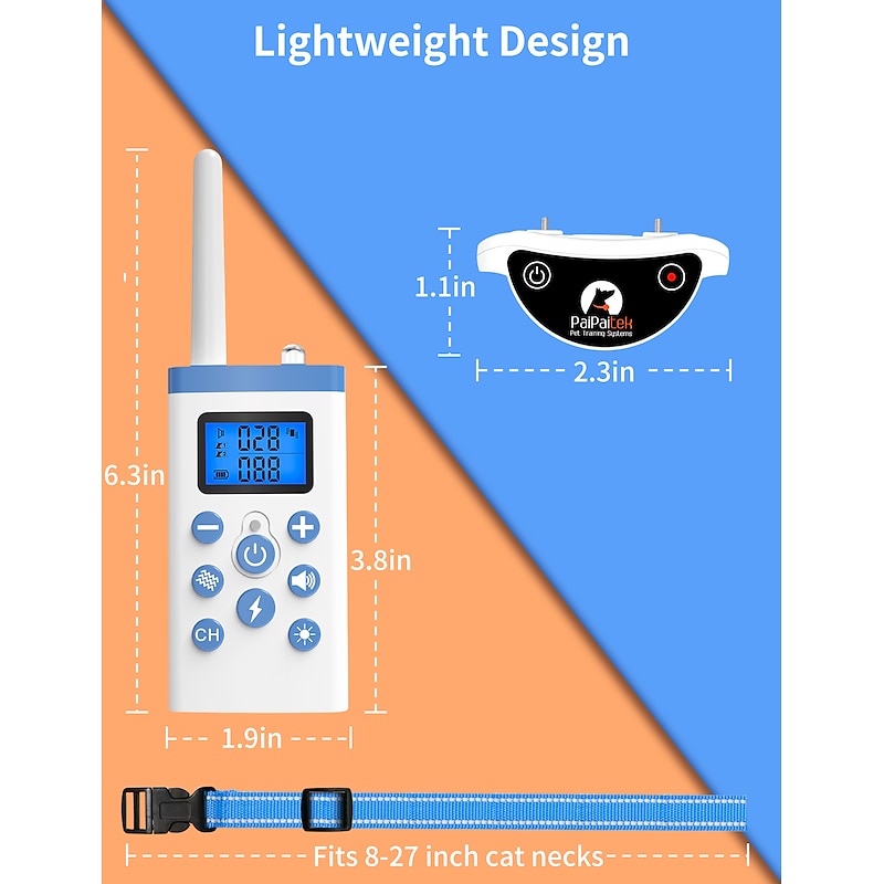 Cat Training Collar with Remote Control for Behavior Correction