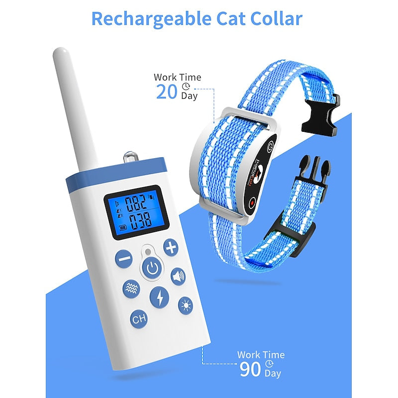 Cat Training Collar with Remote Control for Behavior Correction