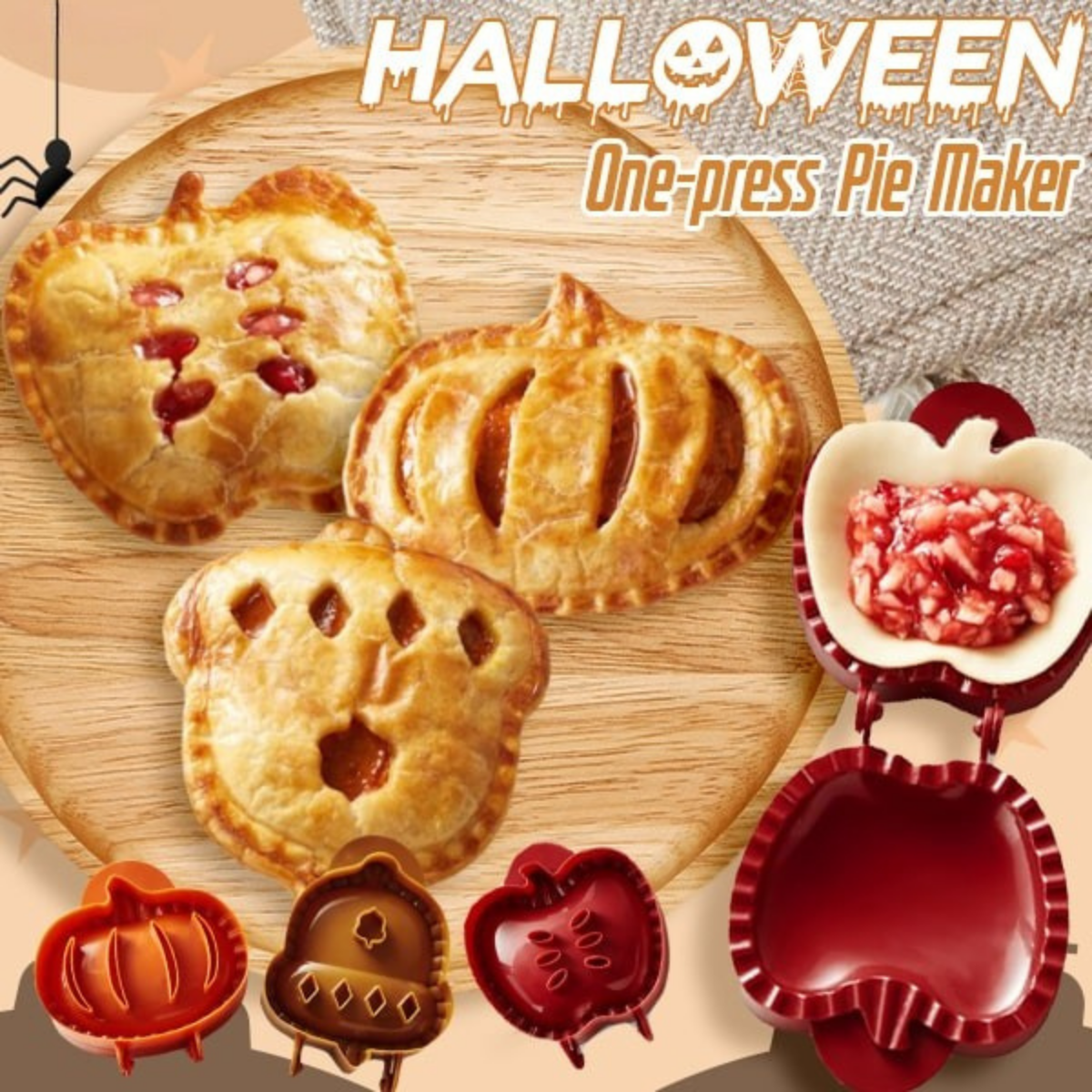 Halloween Treats Baking Tool – Spooky-Shaped Pie Maker
