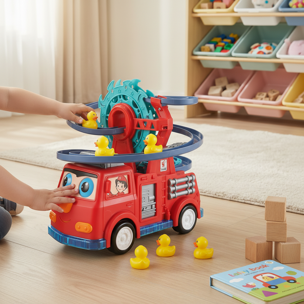 Adventure Fire Engine with Duck Slide, Lights & Sound Effects