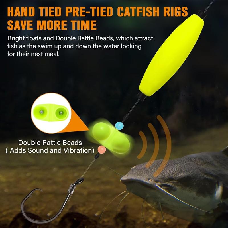 Adjustable Depth Pre-Rigged Fishing Rig for Catfish – Easy Setup