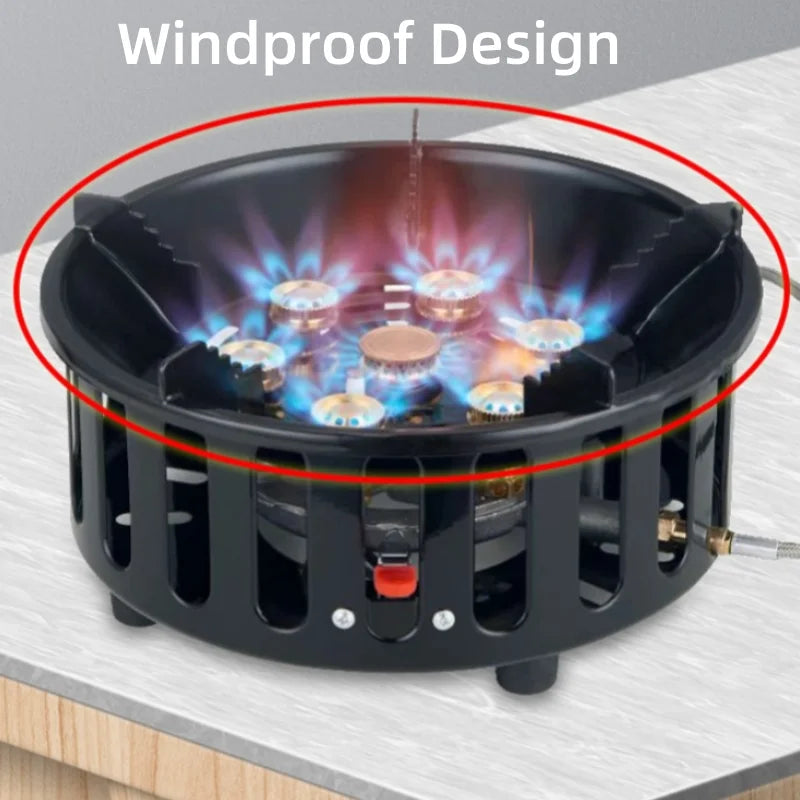 Compact Outdoor Gas Stove - Foldable Design with Sturdy Stainless Steel