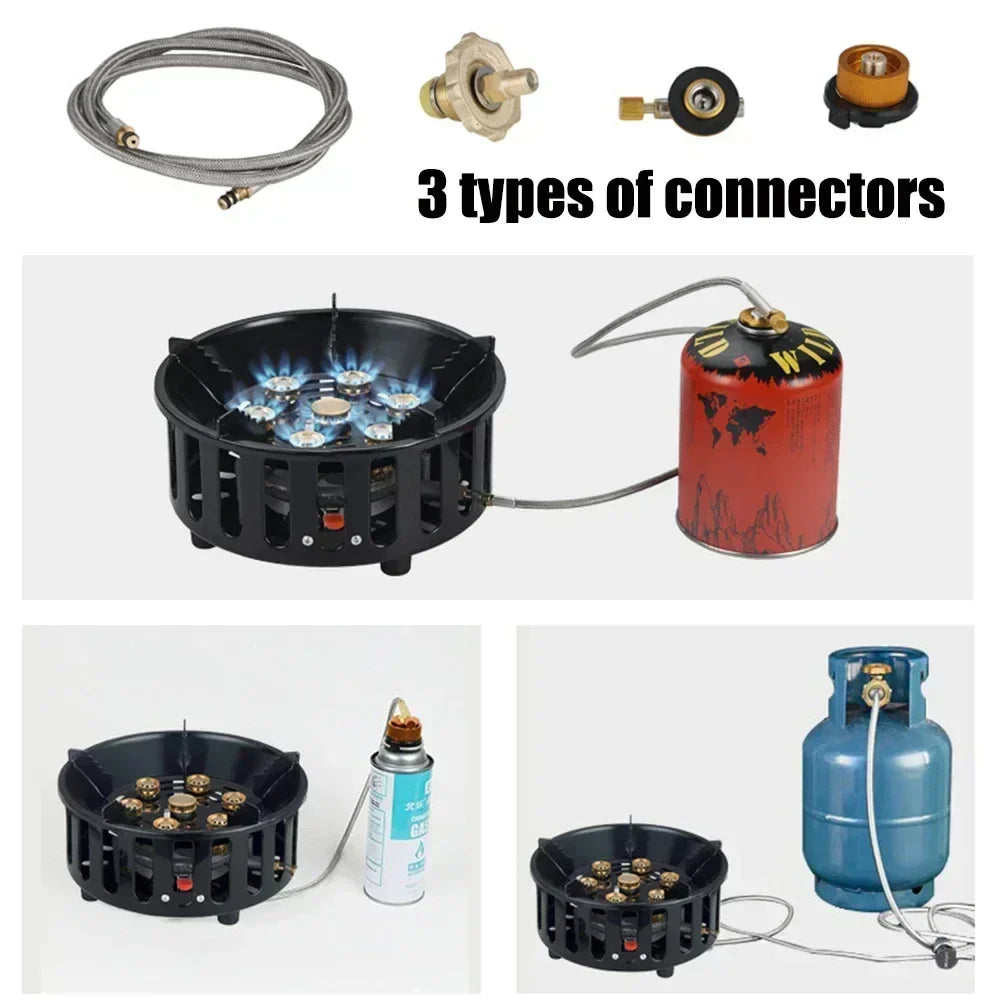 Compact Outdoor Gas Stove - Foldable Design with Sturdy Stainless Steel
