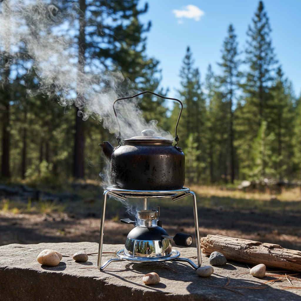 Portable Stainless Steel Stove Burner for Outdoor Cooking – Compact Design with Efficient Gas Use