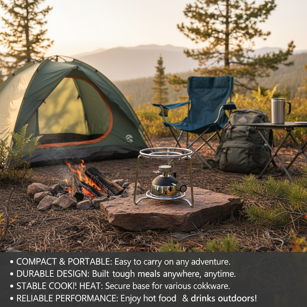 Portable Stainless Steel Stove Burner for Outdoor Cooking – Compact Design with Efficient Gas Use