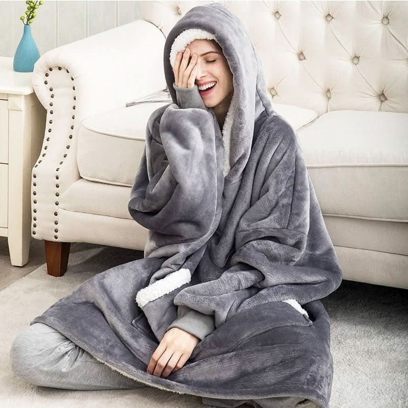 SnugWear Fleece Hoodie Blanket for Ultimate Warmth