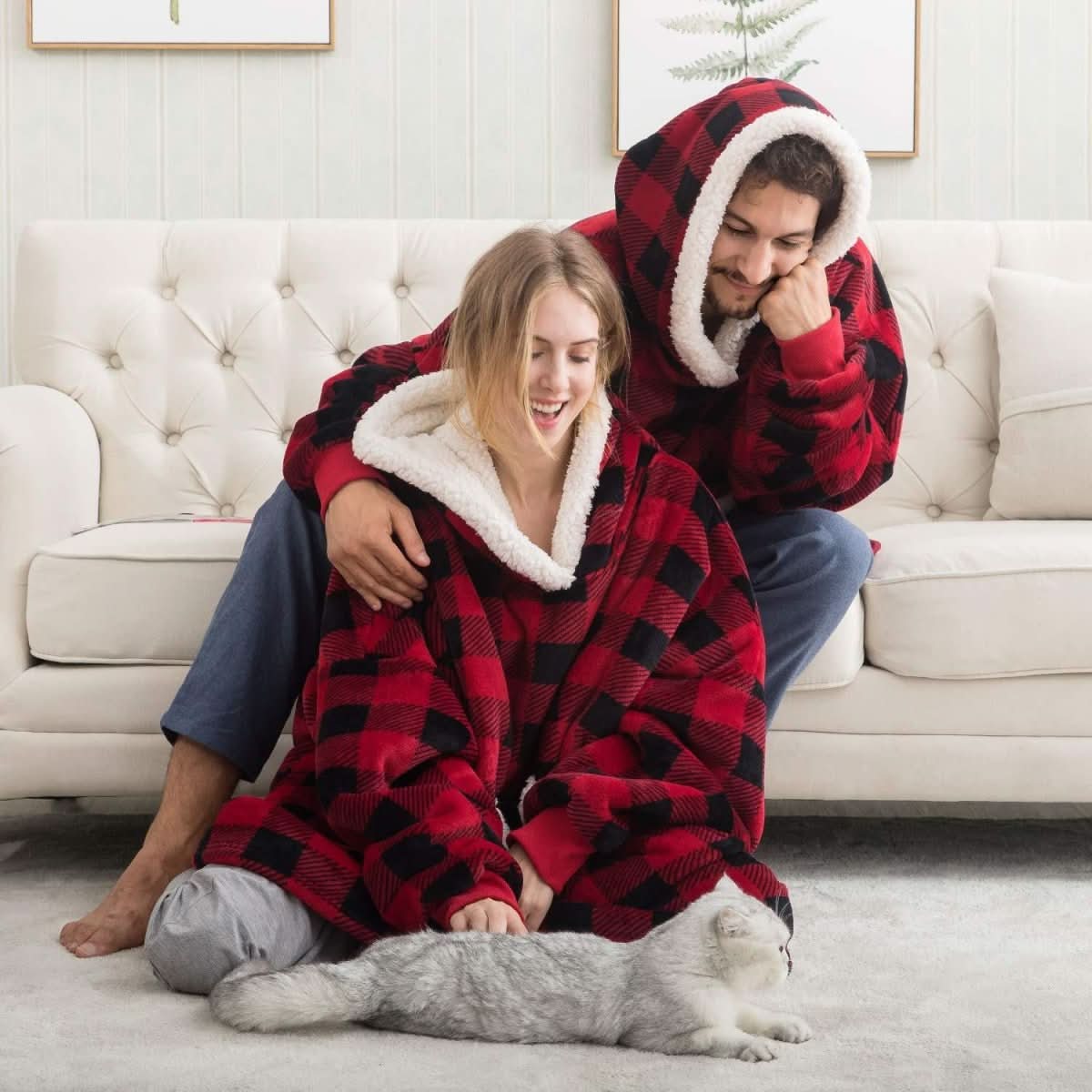 SnugWear Fleece Hoodie Blanket for Ultimate Warmth