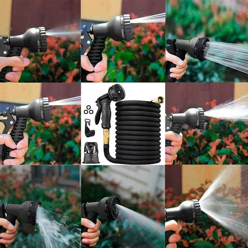 Expandable 100FT Garden Hose with 8 Spray Settings – Lightweight and Durable