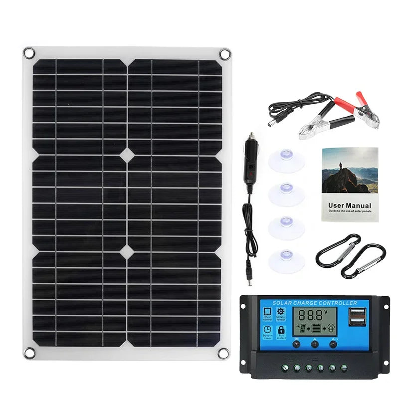 Lightweight 1200W Monocrystalline Solar Charger with Dual USB Ports
