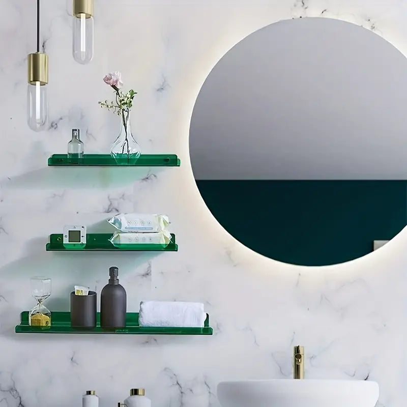 Industrial Floating Shelf in Elegant Blue – Simple Installation for Home Decor