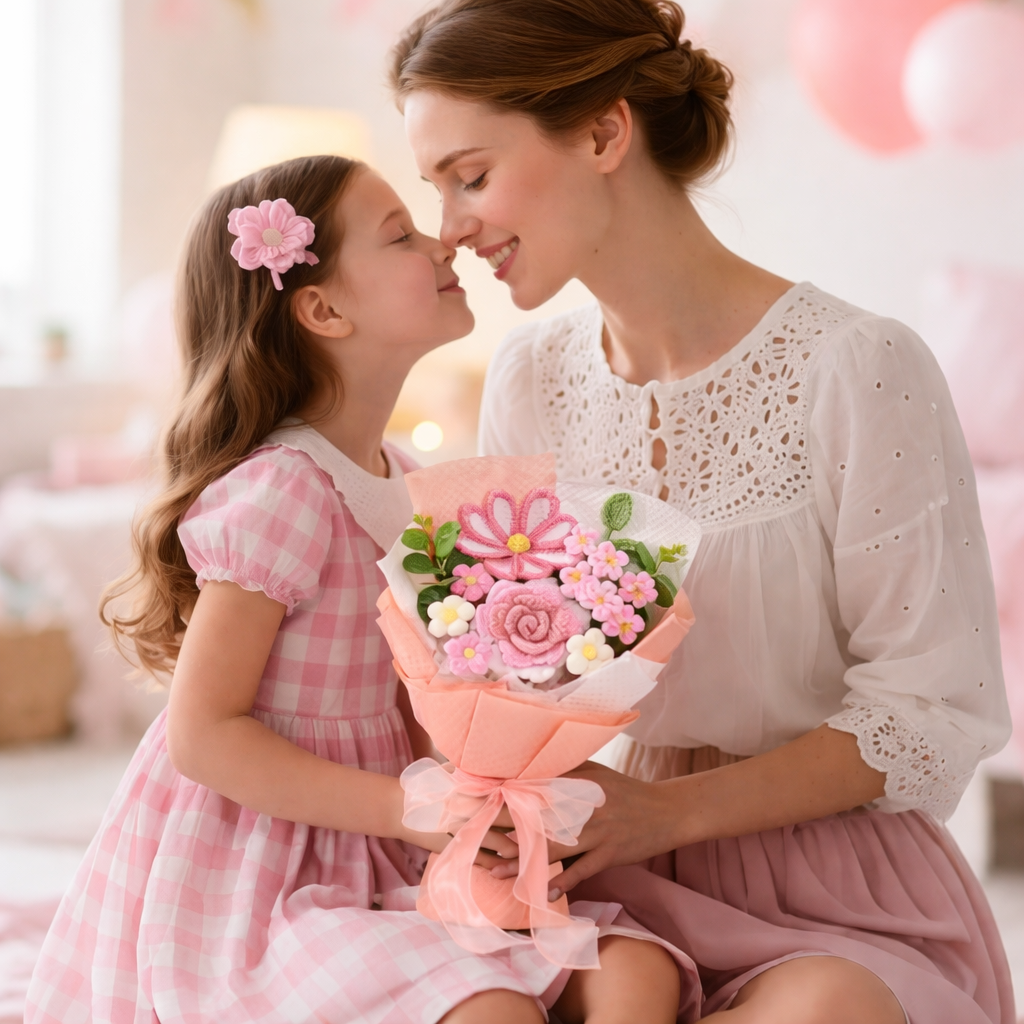 Handcrafted Floral Crochet Arrangement for Memorable Gifting