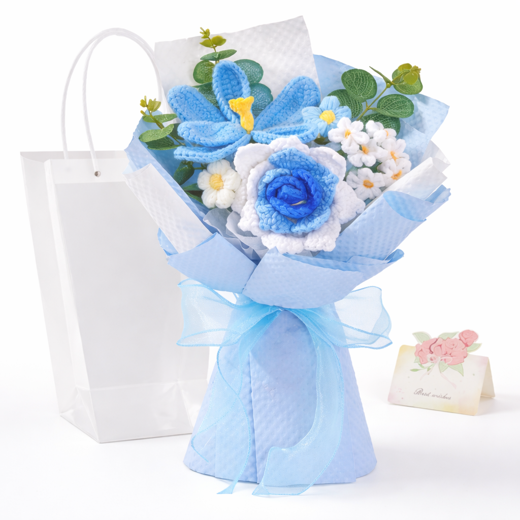 Handcrafted Floral Crochet Arrangement for Memorable Gifting