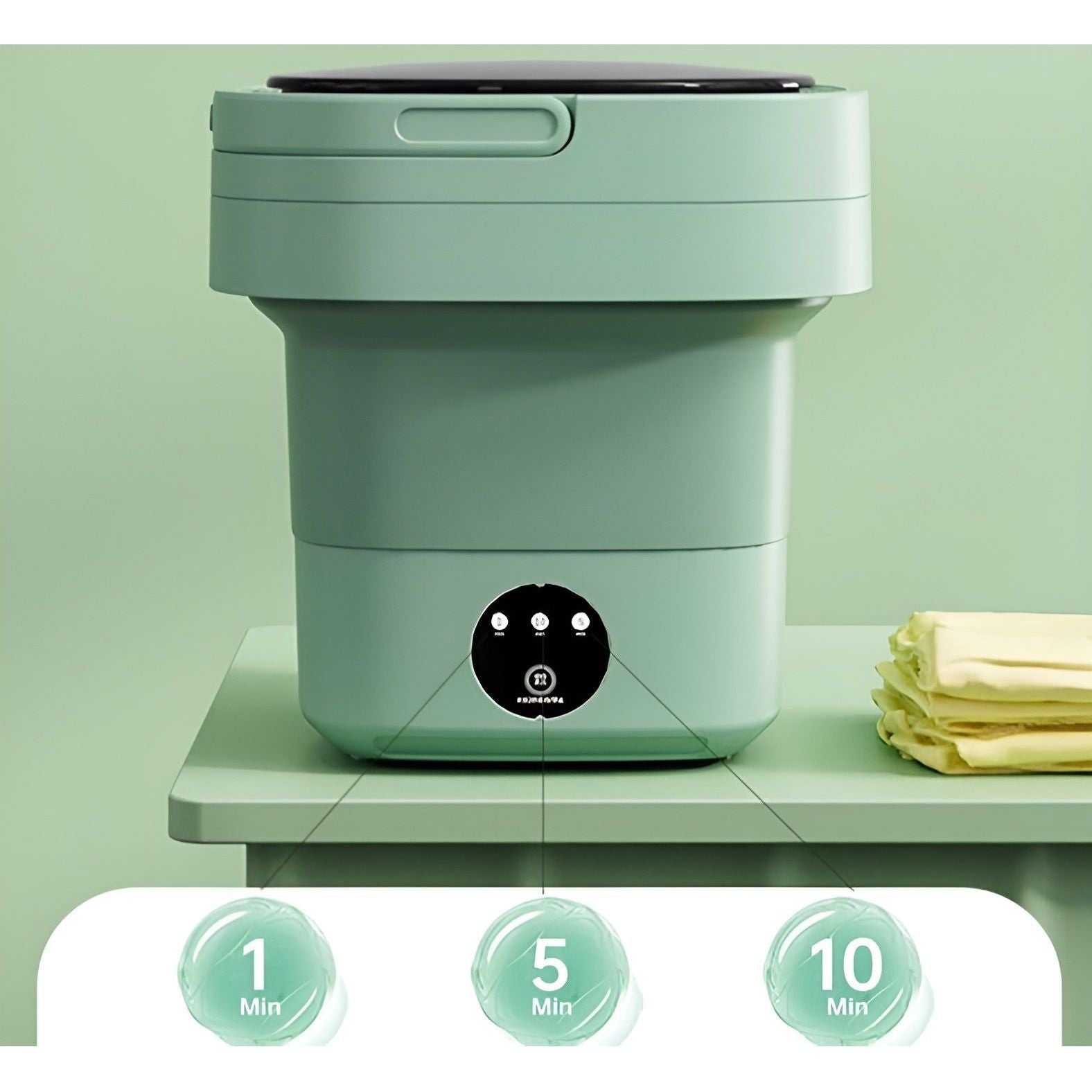 Compact Mini Washing Machine with Dryer – Portable Laundry Solution
