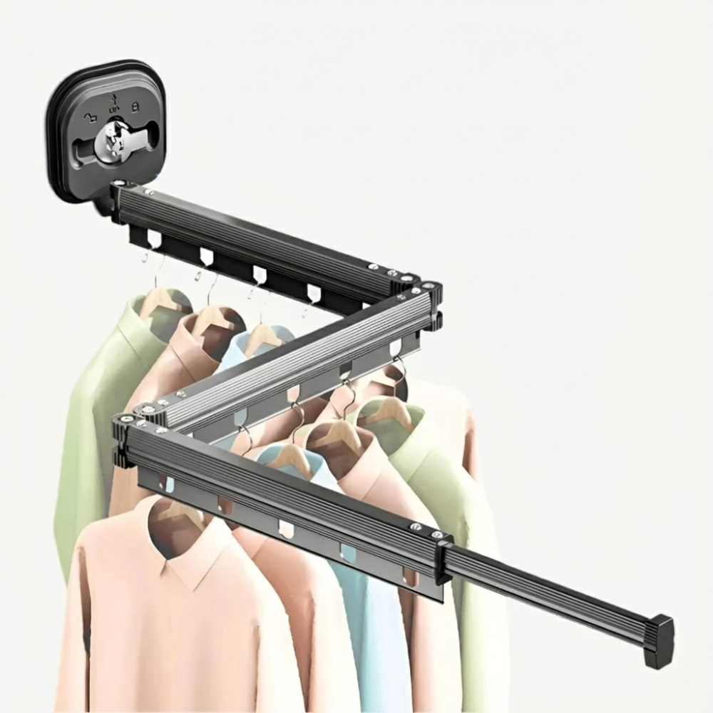 Compact and Versatile Laundry Drying Rack with Suction Mount