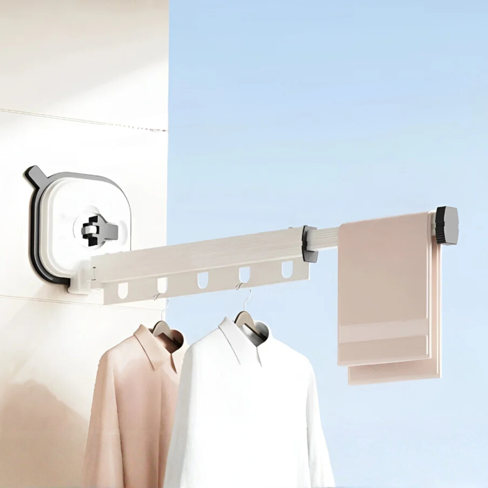 Compact and Versatile Laundry Drying Rack with Suction Mount