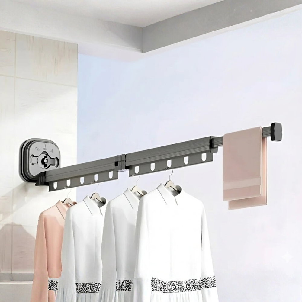 Compact and Versatile Laundry Drying Rack with Suction Mount