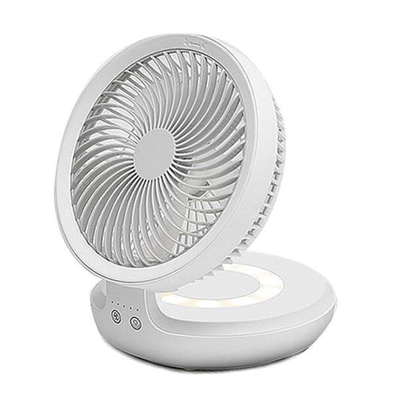 Compact Oscillating Fan with Adjustable Airflow and Night Light
