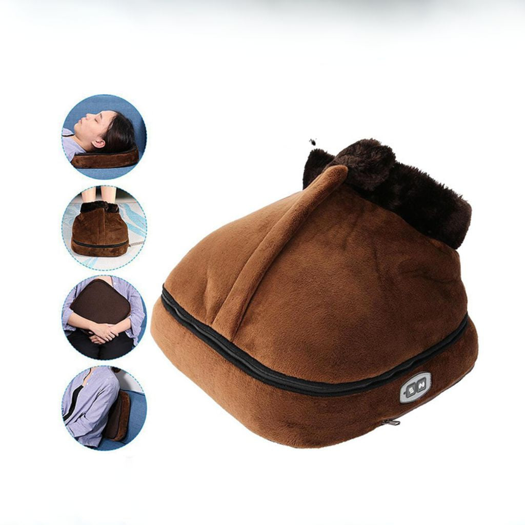 Cozy Heat and Vibration Foot Massager Slippers for Ultimate Comfort