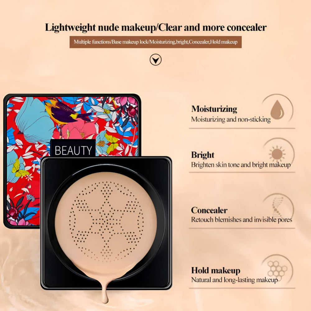 Velvet Finish Foundation Compact with Easy-Apply Sponge