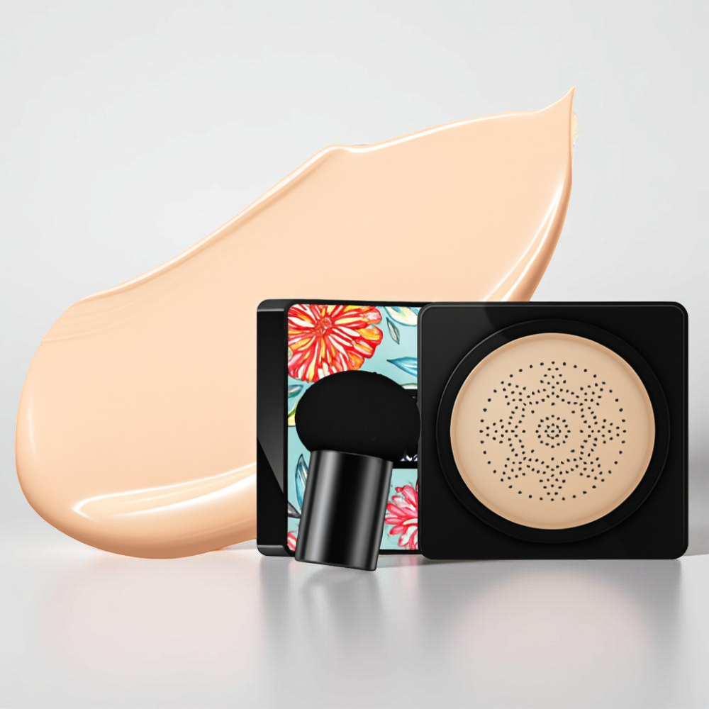 Compact Foundation with Integrated Applicator for Flawless Skin