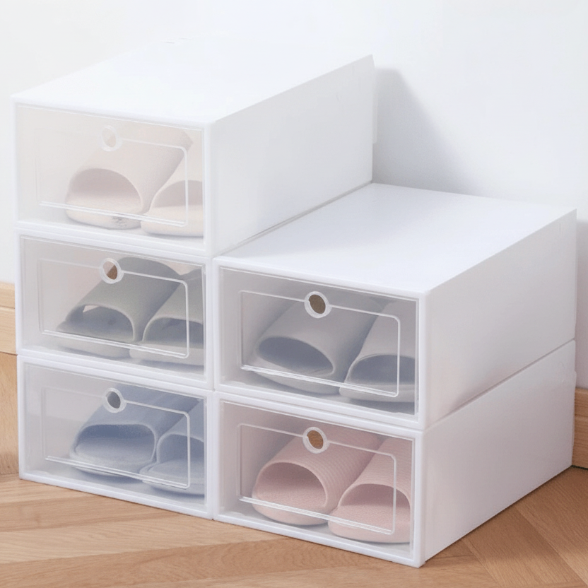 Transparent Stacking Shoe Organizer for Effortless Storage