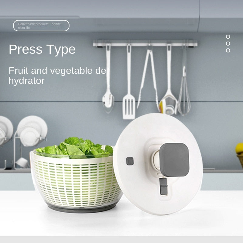 Quick-Dry Fruit and Salad Spinner Basket with Breathable Mesh