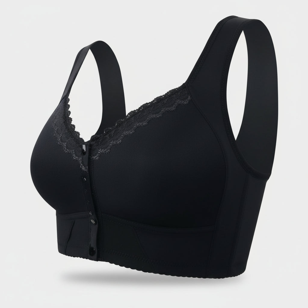 Easy-Fit Cotton Bra with Front Closure for Daily Comfort