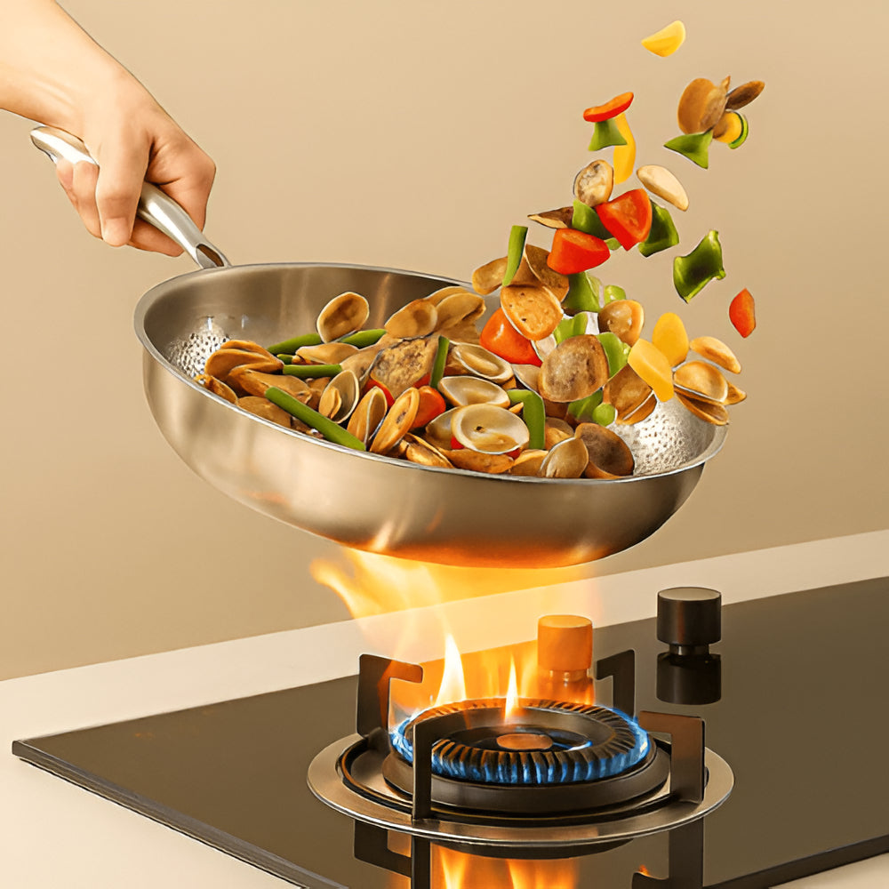 Versatile Titanium-Infused Skillet for High-Temperature Cooking